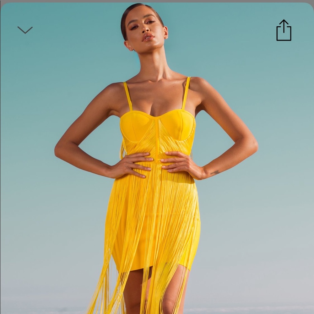 All the stars are closer yellow dress!